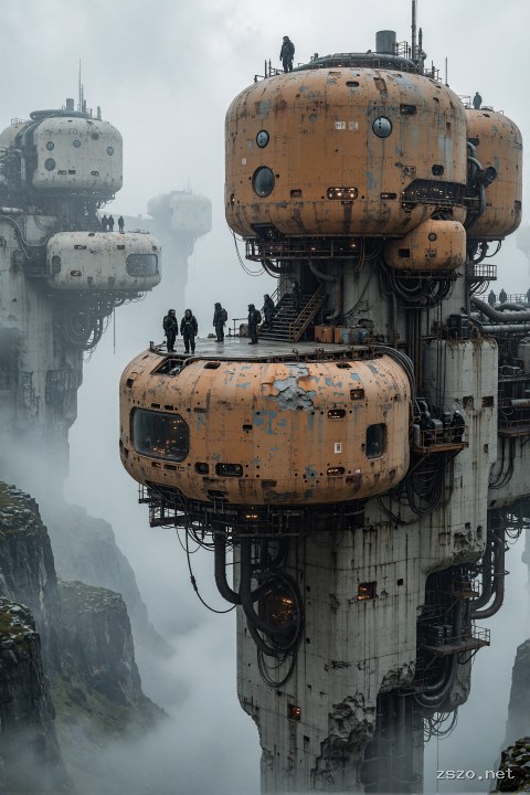 废土朋克浮空工业要塞