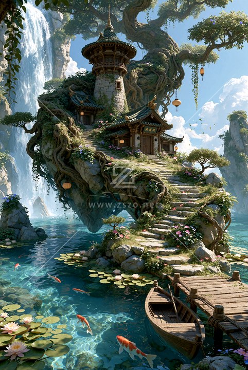 古树浮空岩岛