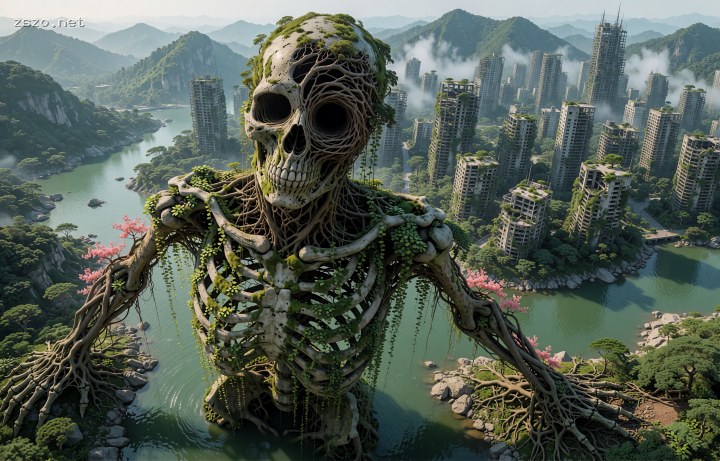 巨骨树人后现代都市