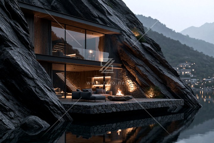 悬崖玻璃建筑