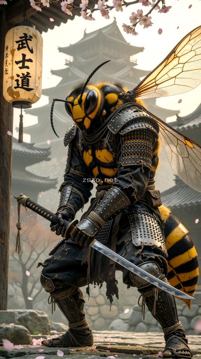 樱花古城黄蜂武士