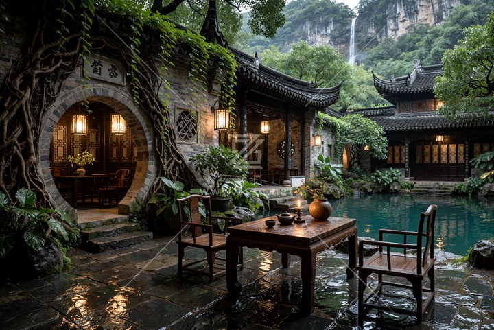 山林中式庭院
