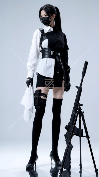 黑色高马尾女生