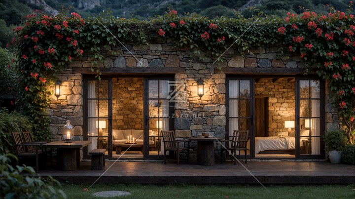 质朴石砌小屋