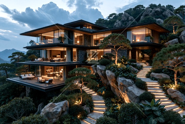 现代玻璃住所