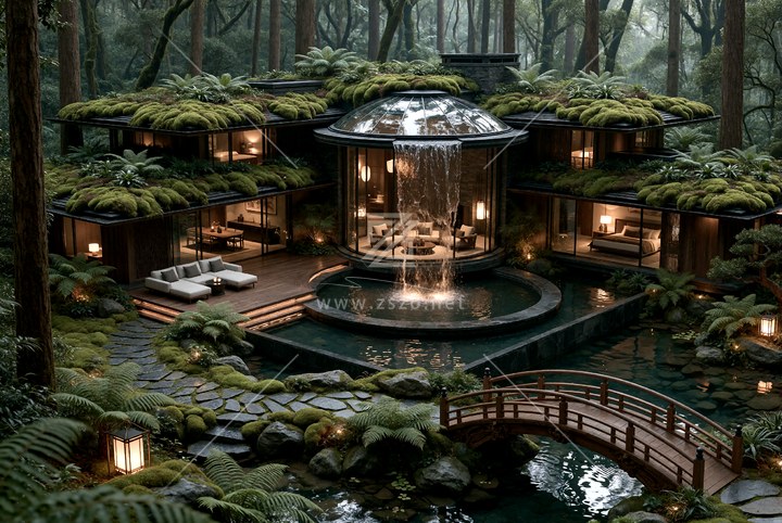 森林隐蔽庭院