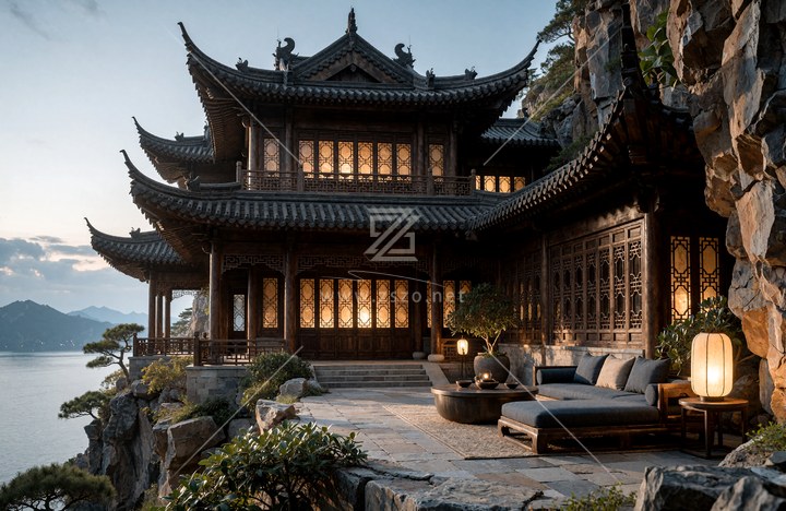 静谧奢华东方庭院