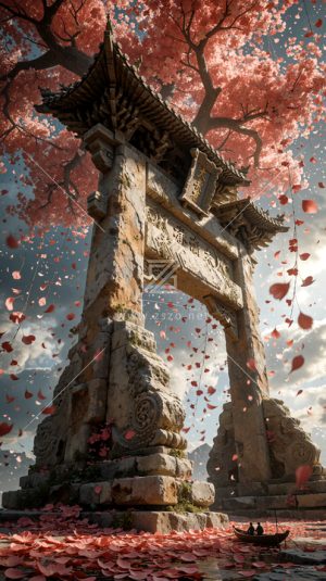 樱花石牌坊