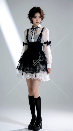 凌乱短发女孩