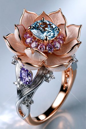 莲花造型戒指