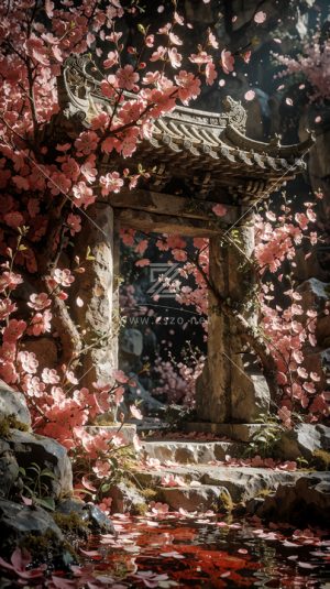 樱花石廊