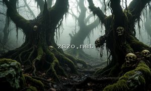 浓雾笼罩的幽暗森林