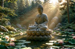衣褶的石质佛像