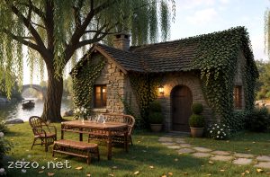河岸石砌小屋