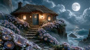 石屋海崖夜景