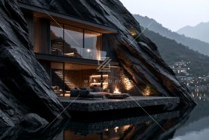 悬崖玻璃建筑