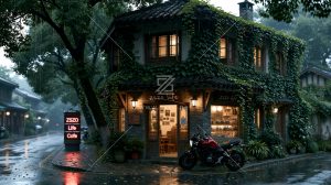 雨夜街角咖啡店
