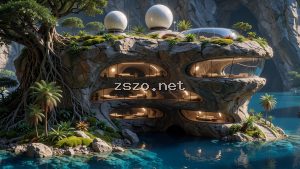 崖壁溶洞秘境海岛居所