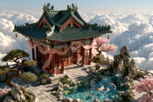 中式云海悬阁