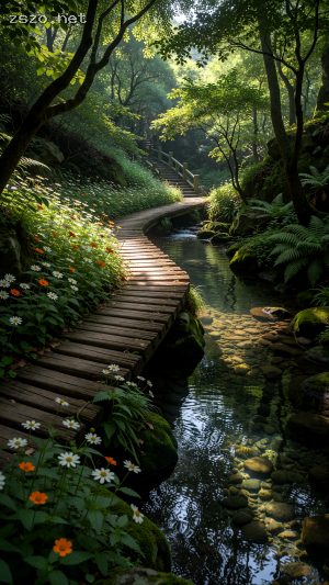 郁郁葱葱的花园